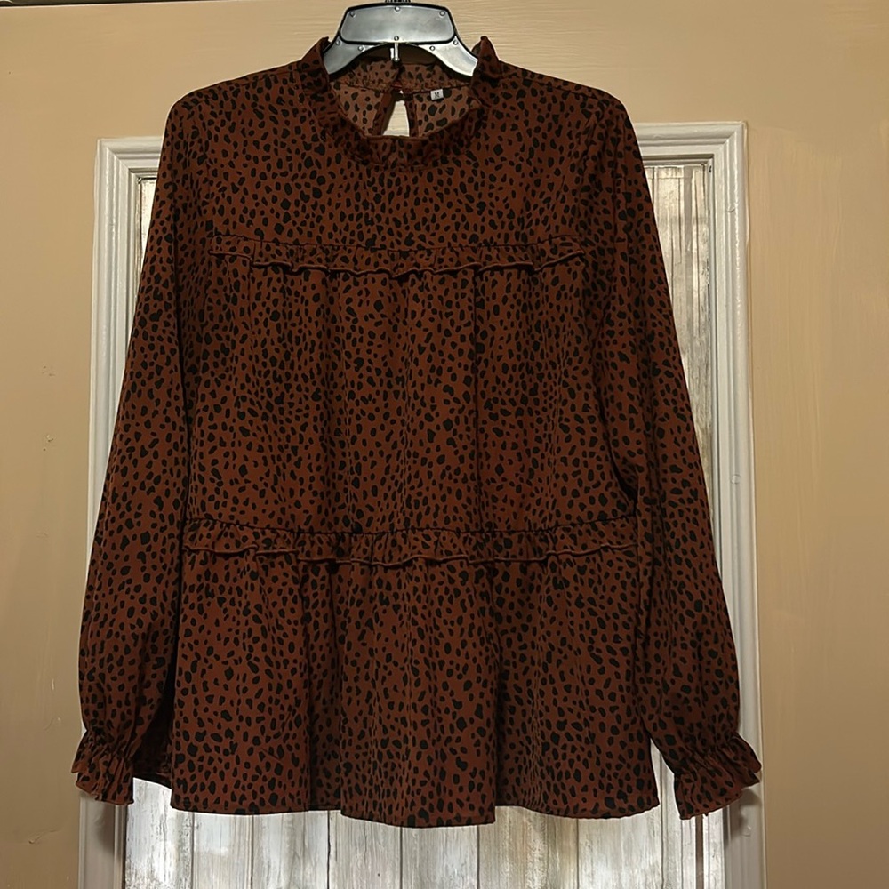 Dalmation print blouse
